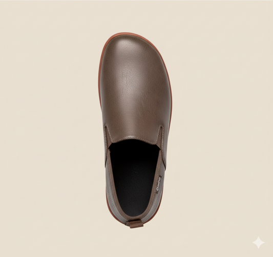 Senda UrbanLoafer: mocasines barefoot de cuero para hombre. Ligeros, flexibles y sin cordones. Estilo casual con libertad y comodidad natural.