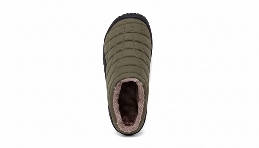 Senda WarmStep: zapatillas barefoot unisex para casa. Calidez, suavidad y libertad con suela flexible de EVA y felpa corta transpirable.