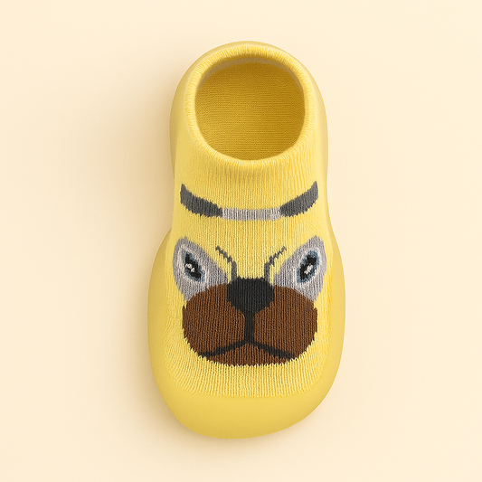 Senda MiniWild: zapatos barefoot para bebés con suela EVA antideslizante y estampados de animales. Comodidad y libertad en cada paso.