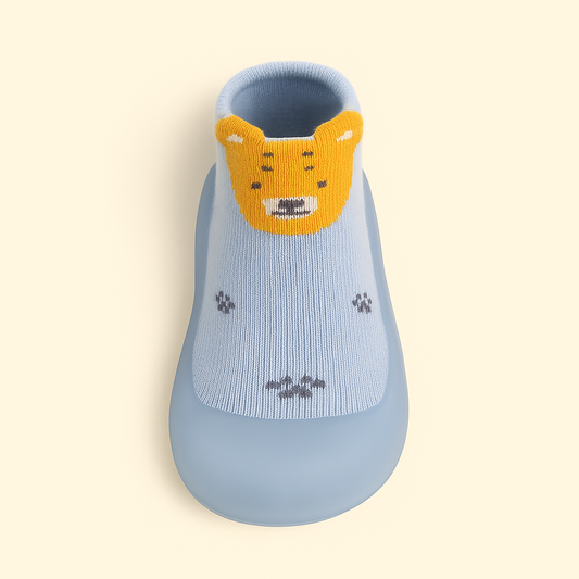 Senda MiniWild: zapatos barefoot para bebés con suela EVA antideslizante y estampados de animales. Comodidad y libertad en cada paso.