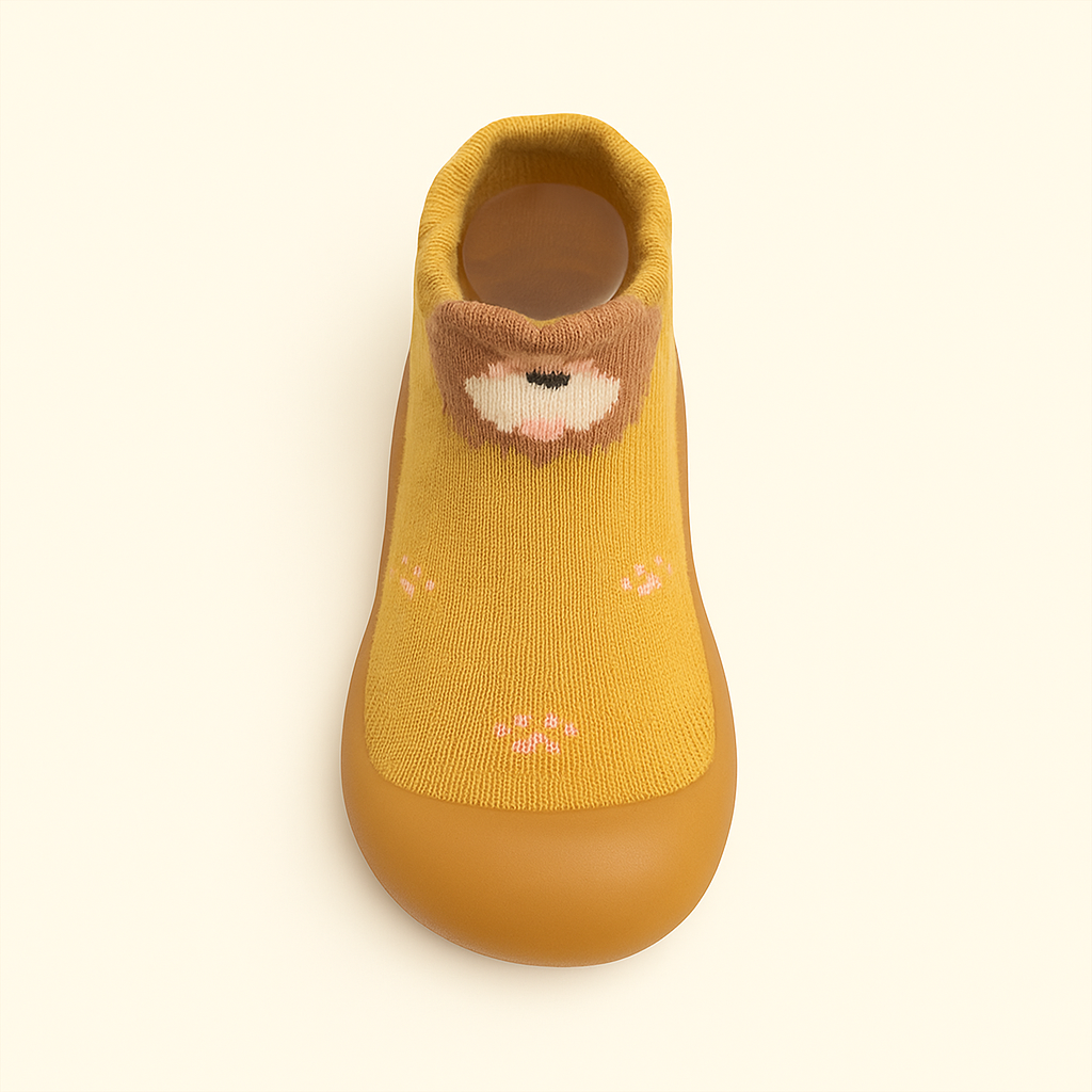 Senda MiniWild: zapatos barefoot para bebés con suela EVA antideslizante y estampados de animales. Comodidad y libertad en cada paso.