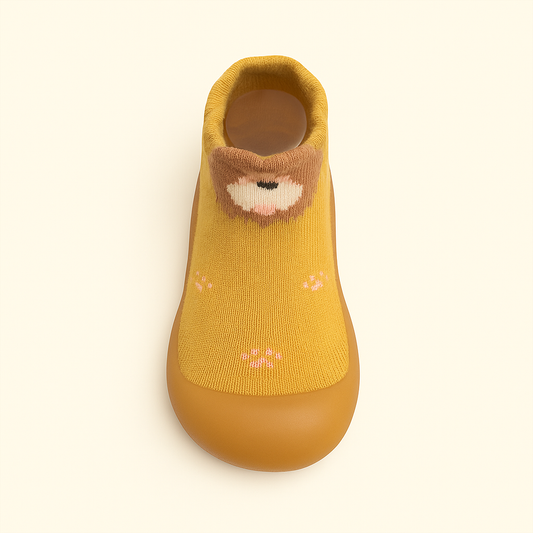 Senda MiniWild: zapatos barefoot para bebés con suela EVA antideslizante y estampados de animales. Comodidad y libertad en cada paso.