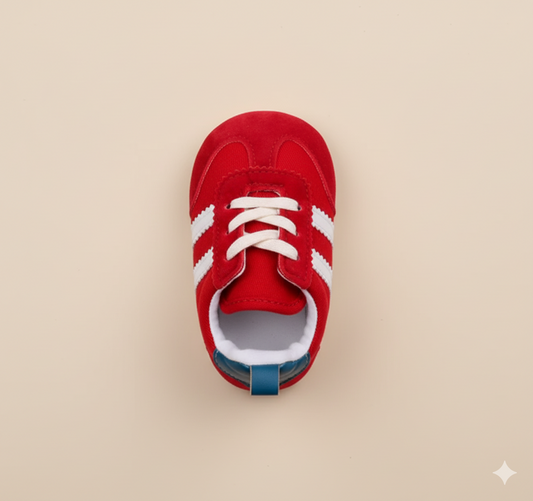 Senda Paso Libre: zapatos barefoot para niños de 0 a 2 años. Suela flexible, puntera ancha y cuero PU transpirable. Libertad en cada paso.