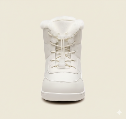 Senda NorthStep: botas barefoot de invierno para mujer. Calidez, puntera ancha y suela flexible. Camina libre y cómoda en los días fríos.