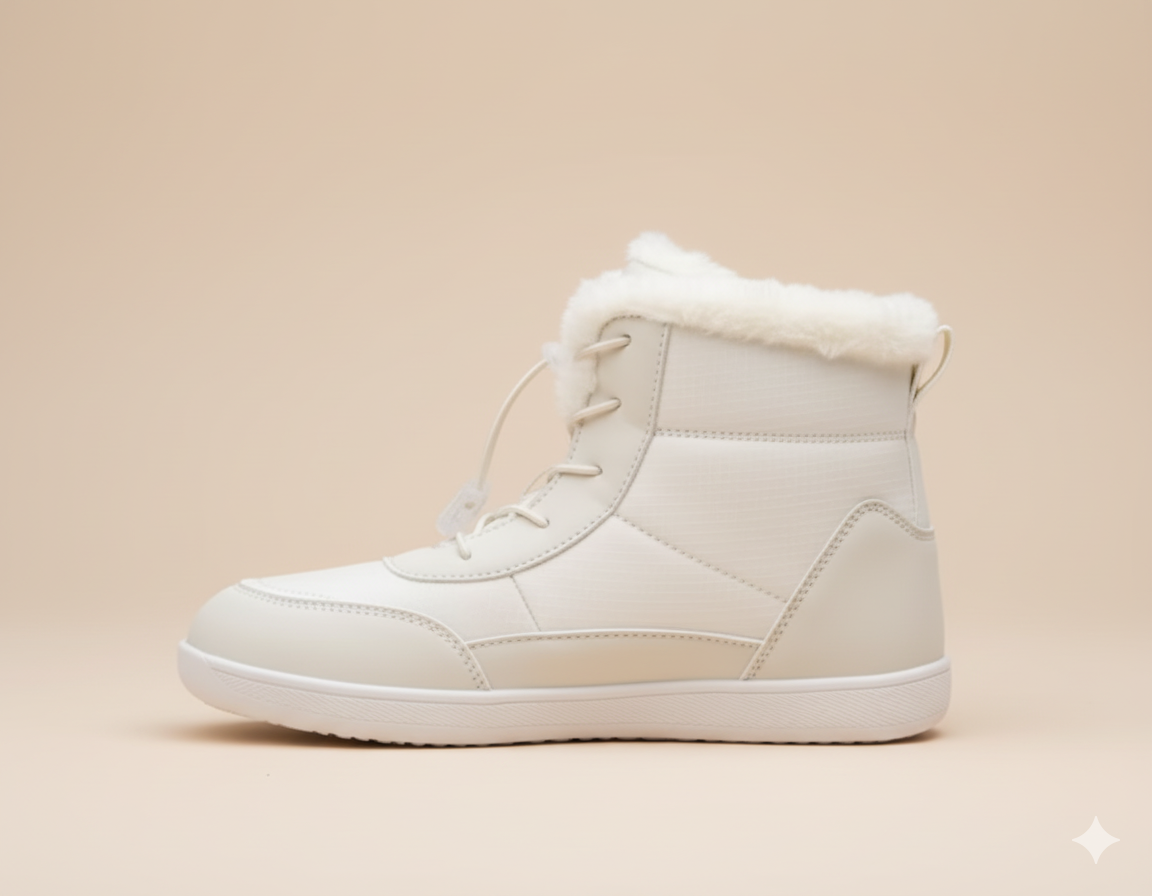 Senda NorthStep: botas barefoot de invierno para mujer. Calidez, puntera ancha y suela flexible. Camina libre y cómoda en los días fríos.