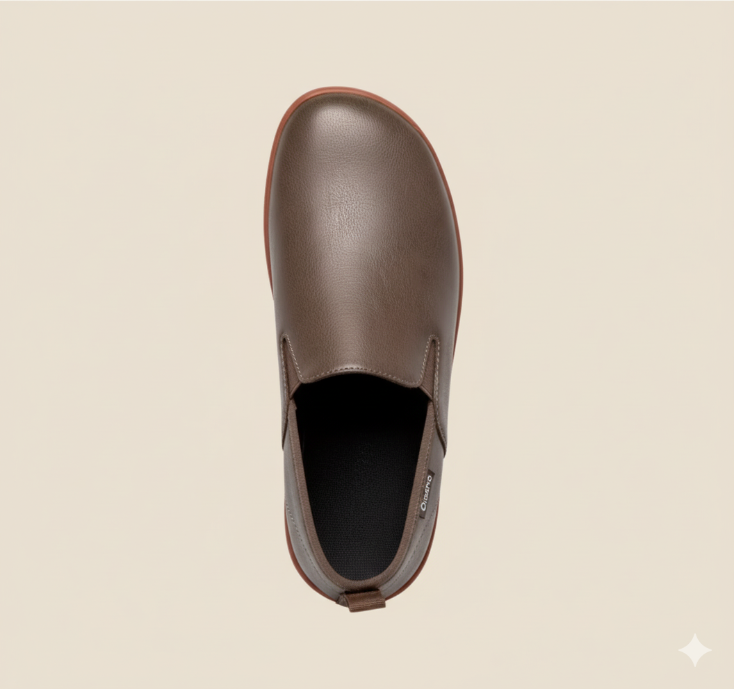 Senda UrbanLoafer: mocasines barefoot de cuero para hombre. Ligeros, flexibles y sin cordones. Estilo casual con libertad y comodidad natural.