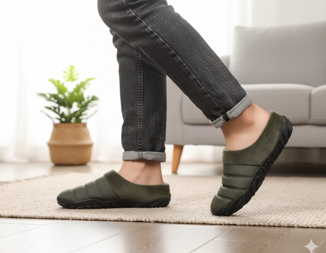 Zapatillas barefoot unisex Senda CozyStep para ir por casa o por la oficina