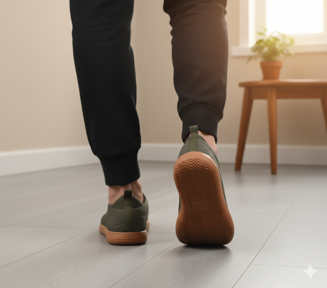 Senda LibreHome: zapatillas barefoot unisex de microfibra. Flexibles, ligeras y transpirables, ideales para casa u oficina. Libertad en cada paso