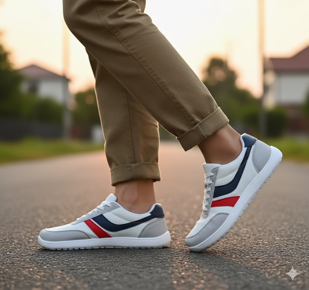 Senda FlowStep: zapatos barefoot de malla transpirable y suela EVA. Ligeros, flexibles y cómodos para uso diario. Libertad natural en cada paso.