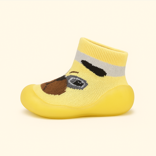 Senda MiniWild: zapatos barefoot para bebés con suela EVA antideslizante y estampados de animales. Comodidad y libertad en cada paso.