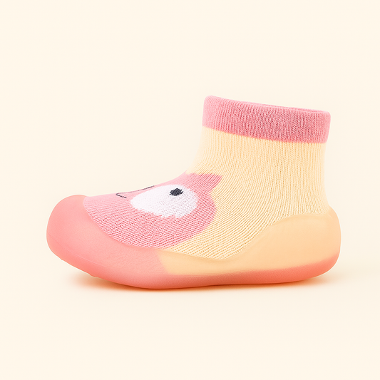 Senda MiniWild: zapatos barefoot para bebés con suela EVA antideslizante y estampados de animales. Comodidad y libertad en cada paso.