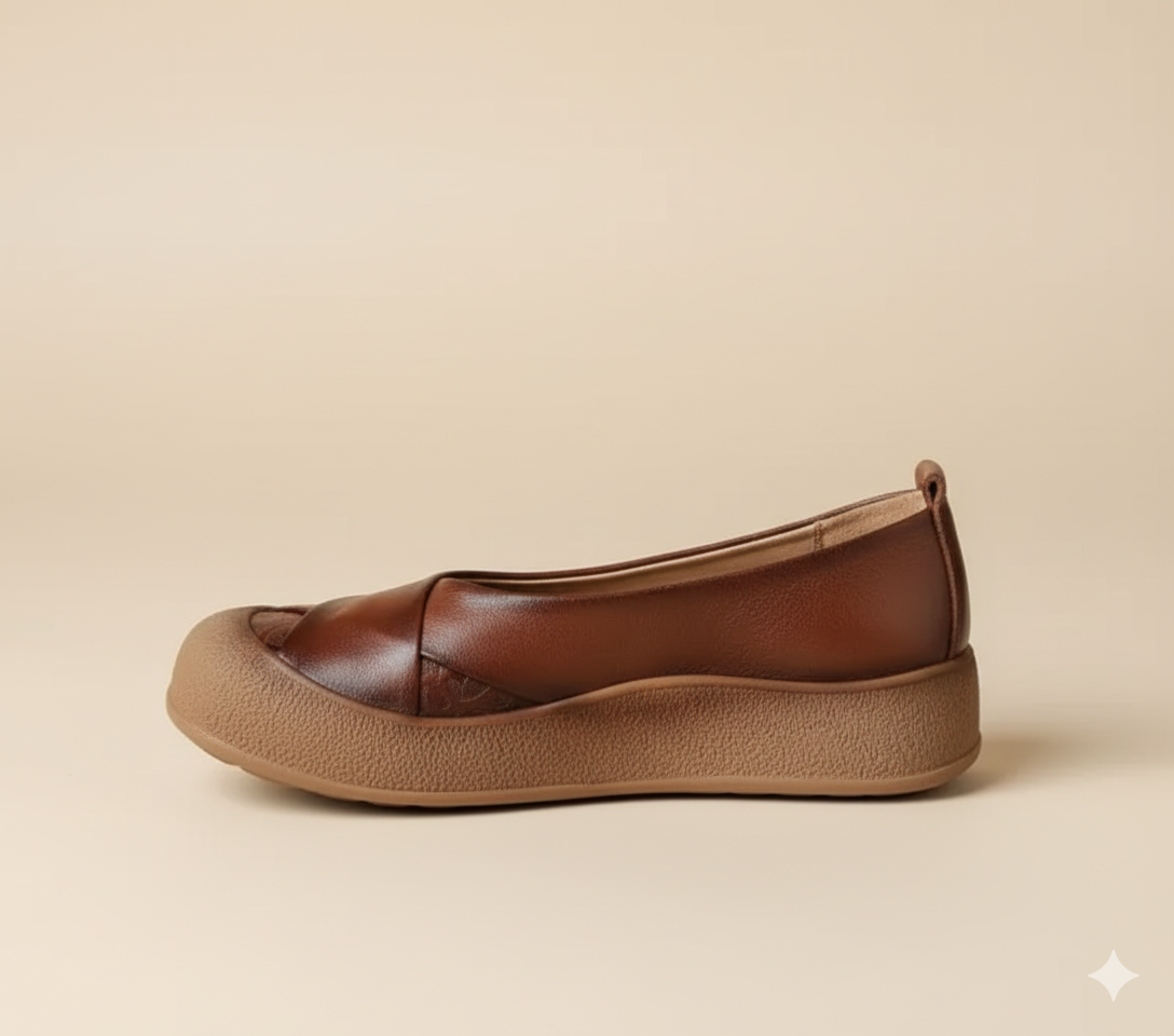 Senda RetroSoul: zapatos barefoot artesanales de cuero. Suela gruesa, estilo vintage y comodidad natural para combinar con vaqueros.