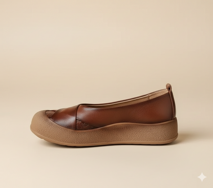 Senda RetroSoul: zapatos barefoot artesanales de cuero. Suela gruesa, estilo vintage y comodidad natural para combinar con vaqueros.