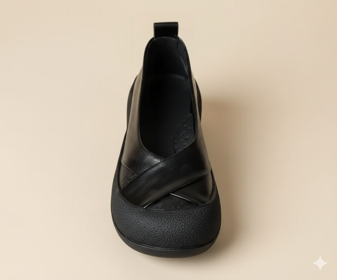 Senda RetroSoul: zapatos barefoot artesanales de cuero. Suela gruesa, estilo vintage y comodidad natural para combinar con vaqueros.