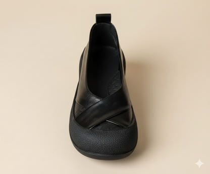 Senda RetroSoul: zapatos barefoot artesanales de cuero. Suela gruesa, estilo vintage y comodidad natural para combinar con vaqueros.