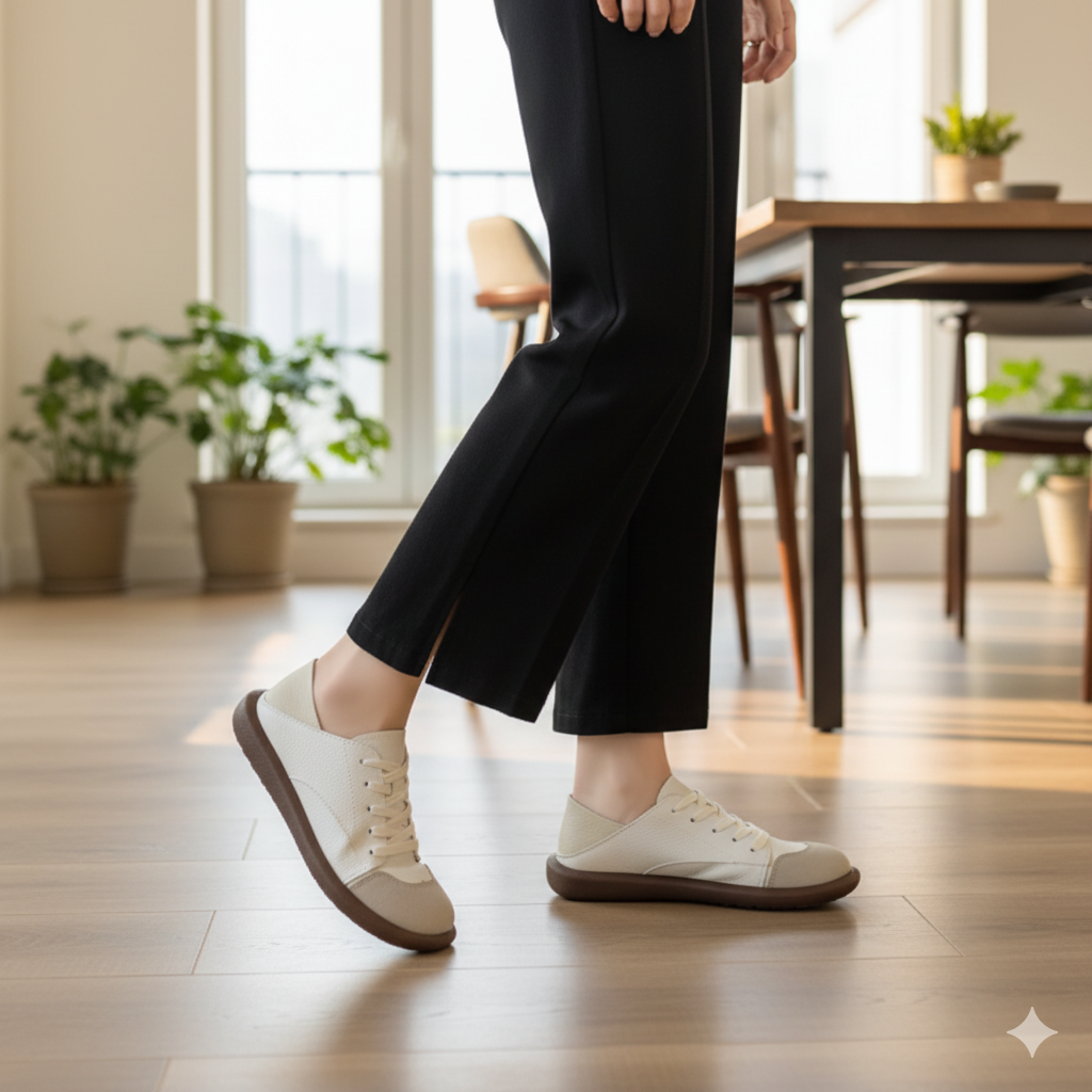 Senda SoftLine: zapatos barefoot planos de PU cuero. Suaves, flexibles y elegantes para mujer. Comodidad natural para tu día a día.